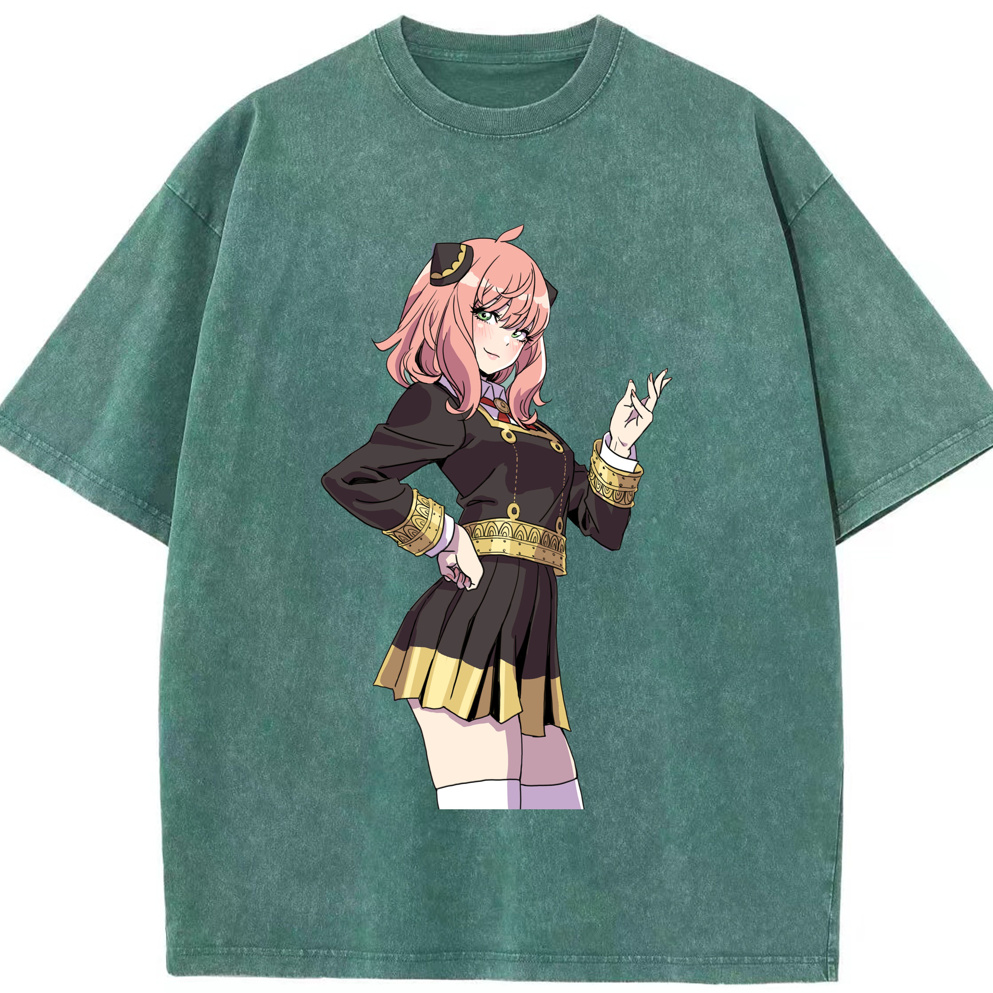 （画像用） SPY×FAMILY间谍家家酒 綿100% ヴィンテージ風 半袖Tシャツ（フロントプリント）